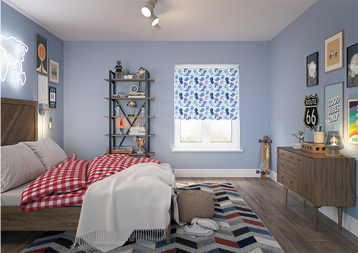 Roarsome, Blue - Roller Blind - Image 8